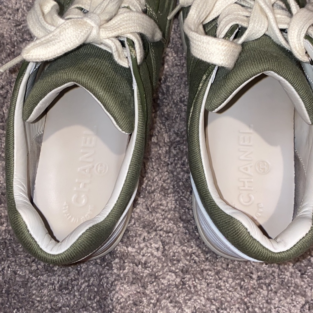 Chanel Sneakers Olive Green Khaki size 37 - Picture 8 of 8